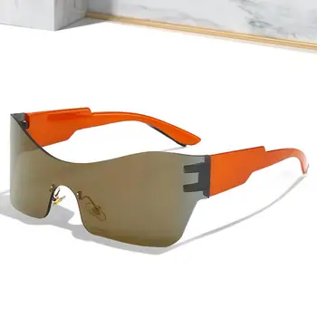 Женские Мужские солнцезащитные очки со стильными большими линзами и гладкими краями для защиты глаз, солнцезащитные очки для верховой езды, велосипедные вещи