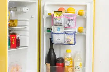 Подвесная сумка для хранения кухонного холодильника, органайзер для продуктов, сумка для хранения в холодильнике с 2 крючками, экономящие место сумки для хранения