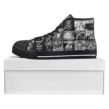 Five Finger Death Punch Pop Высококачественные кроссовки с высоким берцем Мужские Женские Подростковые парусиновые кроссовки Повседневная обувь для пары Обувь на заказ
