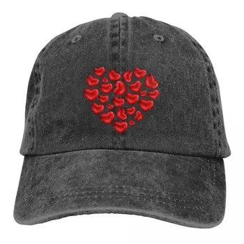 Однотонные папины шляпы Just A Heart Женская шляпа с солнцезащитным козырьком бейсболки с козырьком в виде сердца