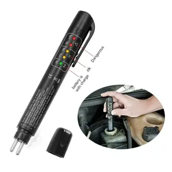 Тестер автомобильной тормозной жидкости Точные Инструменты диагностики качества масла 5 светодиодных индикаторов для ручки для тестирования жидкости DOT3 / DOT4