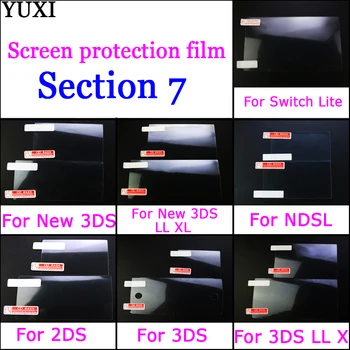 YUXI для 2DS 3DS XL LL Новый 3DS XL NDSL Switch Lite Пластиковая прозрачная защитная пленка, защита экрана и объектива