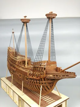 Масштаб 1/48, наборы для сборки модели корабля из цельного деревянного каркаса, комплект модели деревянной парусной лодки Mayflower