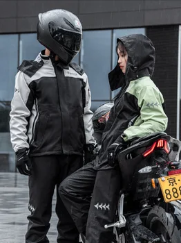 Мотоциклетный плащ, дождевик с разрезом, дождевики, снаряжение для езды на мотоцикле, костюм для всадника навынос, полный комплект одежды