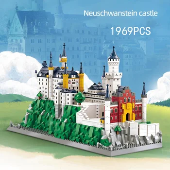 Всемирно известная Историческая архитектура Строительный блок Германия Свободное Государство Бавария Новая Коллекция игрушек Swan Stone Castle Brick