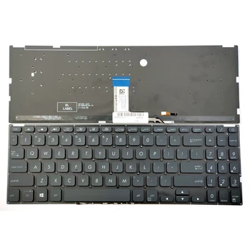 Новая Клавиатура для ноутбука Asus Vivobook F512F, F512FA, F512FA-AB34, F512J, F512JA, F512U, F512UA, F512UB, США, Черная С подсветкой