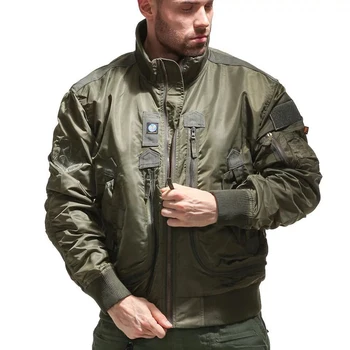 Модные армейские куртки Для мужчин, Пилот ВВС, Тонкая Бейсбольная Тактическая военная одежда, Бомбер со стоячим воротником 2021, осень И Зима