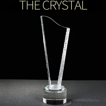 Индивидуальный травильный вогнутый трехмерный нож crystal trophy награда за ежегодное собрание продажа сувениров заготовка трофея для домашнего декора