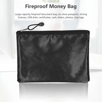 Многофункциональная сумка для файлов, пожаробезопасная сумка для денег, водонепроницаемая безопасная сумка для хранения с застежкой-молнией, органайзер в шкафу