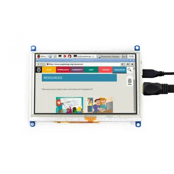 5-дюймовый HDMI LCD G с Резистивным Сенсорным Экраном Разрешением 800x480 Поддержка Интерфейса HDMI Raspberry Pi BB Black Banana Pi