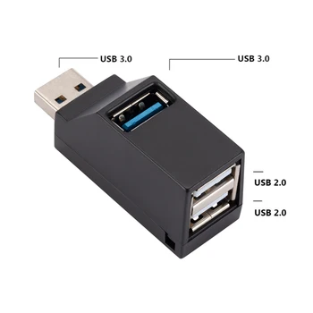 USB 3.0 Концентратор Адаптер Удлинитель Мини Разветвитель Коробка 3 порта Высокая скорость для ПК ноутбука устройство чтения карт U Диска USB 2.0