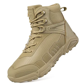 Topfight, большие размеры 47 46, мужские армейские ботинки для альпинизма на открытом воздухе, тактические ботинки для разведки в пустыне, высокие водонепроницаемые ботинки