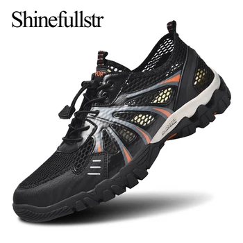 Shinefullstr Мужская уличная сетчатая походная обувь, дышащие треккинговые Водные виды спорта, мужские кроссовки, летние повседневные кроссовки для пеших прогулок