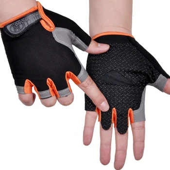Перчатки на полпальца Мужские солнцезащитные нескользящие дышащие тонкие перчатки для велоспорта, фитнеса, спорта на открытом воздухе, перчатки на полпальца для женщин