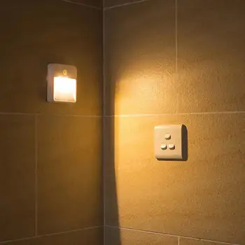 Светодиодный ночник для коридора, датчик движения в прихожей, USB-зарядная лампа для умного дома.