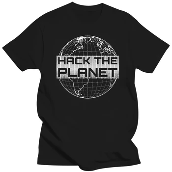 Взлом планеты Компьютерный хакер Мужская футболка Earth Hex Dump
