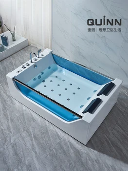 Двойная роскошная ванна, пара джакузи из акрилового стекла с подогревом при постоянной температуре