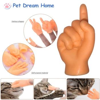 Мини-креативные игрушки-непоседы для пальцев, Интерактивный Массаж, Маленькая Рука, Подразните Кошку, Забавная игрушка для домашних животных, Перчатки для ухода за домашними животными