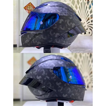 Полнолицевой шлем: мотоциклетный шлем из армированного стекловолокном пластика ice с большим спойлером