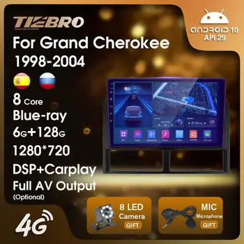 Автомобильное радио TIEBRO для Jeep Grand Cherokee II WJ 1998-2004 Blu-ray IPS Стерео Android10 Авторадио 2DIN GPS Навигация 6G + 128G
