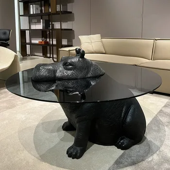 Персонализированный и креативный дизайнерский интернет-знаменитое животное гиппопотам журнальный столик в итальянском минималистичном стиле для гостиной home tem
