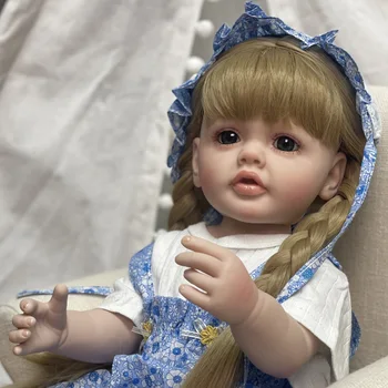 22-Дюймовая виниловая кукла Betty Reborn, окрашенная в натуральную величину, из мохера ручной работы, кукла Bebe Reborn muñecas reborn