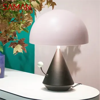 Креативная настольная лампа SAMAN Nordic, современное настольное освещение для домашнего прикроватного украшения
