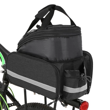 Модная велосипедная сумка на заднее сиденье объемом 25 л, многофункциональная расширяемая водонепроницаемая велосипедная сумка MTB, сумка для велосипеда с дождевиком