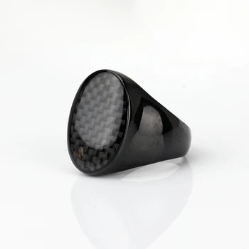 Новый дизайн, углеродное волокно, нержавеющая сталь, позолоченное Золотое кольцо без потускнения, модный браслет в стиле хип-хоп, кольца для пальцев для мужчин