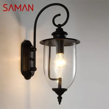 · Классические уличные настенные светильники SAMAN со светодиодной подсветкой, водонепроницаемые IP65, бра для украшения дома, веранды, виллы