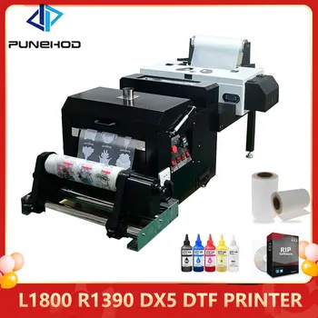 Печатная Машина для Футболок A3 Dtf Transfer Printer с Печатающей Головкой Epson L1800 R1390 Dx5 с Порошковой Шейкерной Сушилкой для Печати DIY