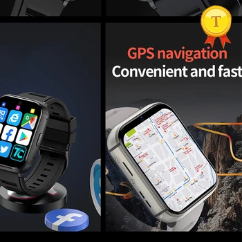 gps-навигация 4G LTE Android 9 Смарт-часы 64 ГБ MTK6761 с восемью Ядрами smartwatch Телефон 1,99 