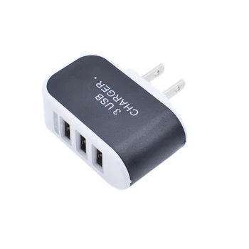 1ШТ Тройной USB-порт Настенный Домашний Дорожный Адаптер переменного тока для зарядного устройства EU/US Plug высококачественный Портативный