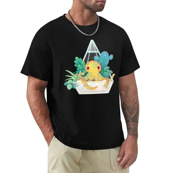 Океанский террариум - Синяя футболка с кольчатым осьминогом, футболка с аниме, спортивная рубашка, забавные футболки для мужчин