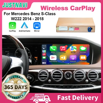JUSTNAVI Беспроводной Apple CarPlay Для Mercedes Benz S-Class W222 2014-2018 NTG 5.0 Система Android Auto Decoder Box Зеркальная Ссылка