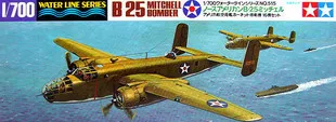 Tamiya 31515 Североамериканский бомбардировщик B-25 Митчелл в масштабе 1/700 времен Второй мировой войны, Игрушечный пластиковый конструктор, набор моделей самолетов