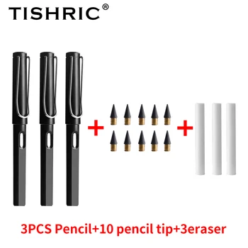 3ШТ Карандашей и 10ШТ головок для карандашей Eternal Pencil Set HB 0,5 мм Сменный Бесконечный карандаш для письма Infinite для рисования