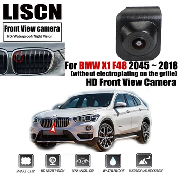 Изображение с логотипом парковки автомобиля HD с камеры переднего обзора Водонепроницаемое ночное видение для BMW X1 F48 2015 2016 2017 2018 2019 2020
