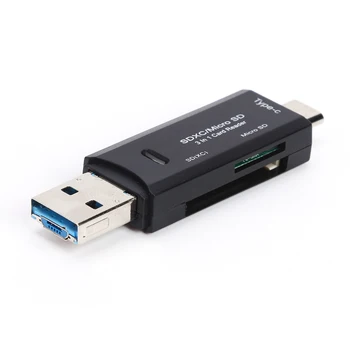 Устройство чтения карт памяти 3 в 1 OTG Высокоскоростной USB 3.0 для адаптера TF/Mirco SD Type-C