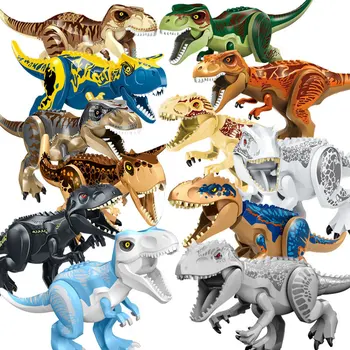 Новый Большой Размер Мира Динозавры Фигурки Кирпичи Собрать Строительные Блоки Игрушки Тираннозавр Рекс Для Детских Подарков