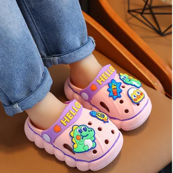 Детская обувь, детские тапочки, мужская летняя новая обувь с отверстиями Baotou, детские сандалии с нескользящей мягкой подошвой для девочек