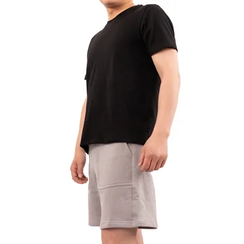 Мужская футболка YIZUO ALTER, лето 2023, 100% хлопок, базовая однотонная футболка с круглым вырезом, свободные легкие дышащие топы