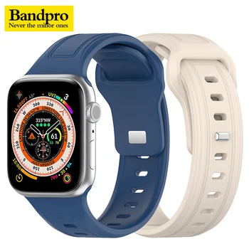 Силиконовый Ремешок Для Apple Watch Band 42 мм 44 45 49 38 40 41 мм Резиновый Сменный Браслет Для Часов iWatch 8 7 6 5 4 3 SE ultra