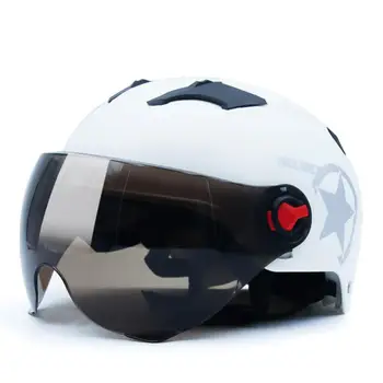 Мотоциклетный шлем Унисекс 52-64 см из АБС-пластика, Удобный Солнцезащитный Крем, Дышащий Амортизирующий Солнцезащитный Козырек, Линзы, Велосипедный шлем