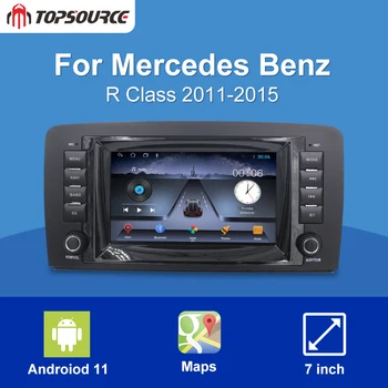 TOPSOURCE Для Mercedes Benz R Class R280 R320 R350 2011-2015 8-Ядерный 2G + 32G 4G + 64G 6G + 128G WiFi Автомобильный Радио Мультимедийный Плеер