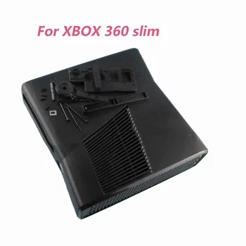 Новый полноразмерный чехол с наклейками и кнопками для тонкой консоли Xbox 360, защитный чехол черного цвета