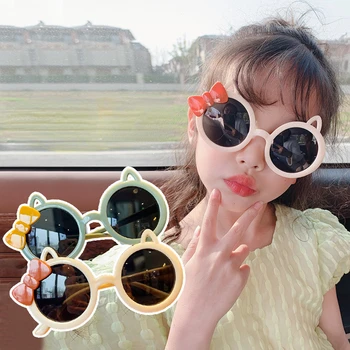 Детские солнцезащитные очки с милыми мультяшными крыльями и животными для мальчиков и девочек, Милые винтажные солнцезащитные очки, Защита, Классические детские солнцезащитные очки