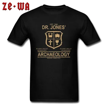 Футболка Мужская Футболка Dr. Jones Archaeology Indiana Jones Женская Футболка 2019 Новый Винтажный Логотип Дизайнерской Верхней Одежды Из Хлопчатобумажной Ткани