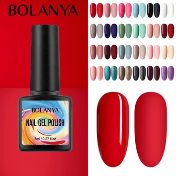 BOLANYA 8 мл 24 цветной Гель-Лак Для ногтей Полупостоянный Лак Для Ногтей Базовый клей-Скраб Для Дизайна ногтей DIY Пропитанный СВЕТОДИОДНЫЙ УФ-Лак Для ногтей