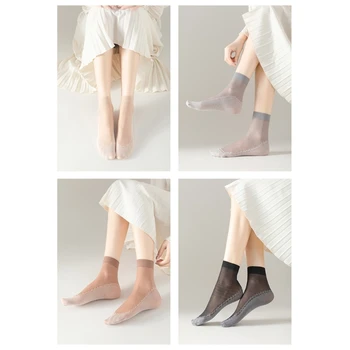 10 пар женских дышащих носков средней плотности с нескользящей подошвой, впитывающих пот, T8NB